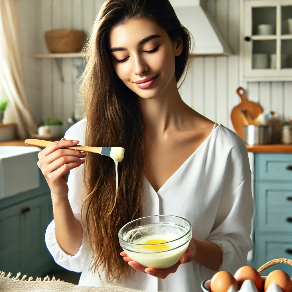 Egg Mask for damaged Hair