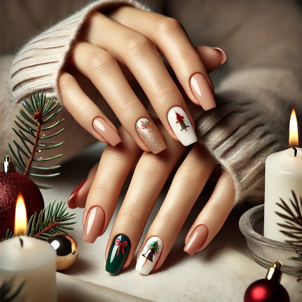 Minimalistic Holiday Nails- Nail Ideas