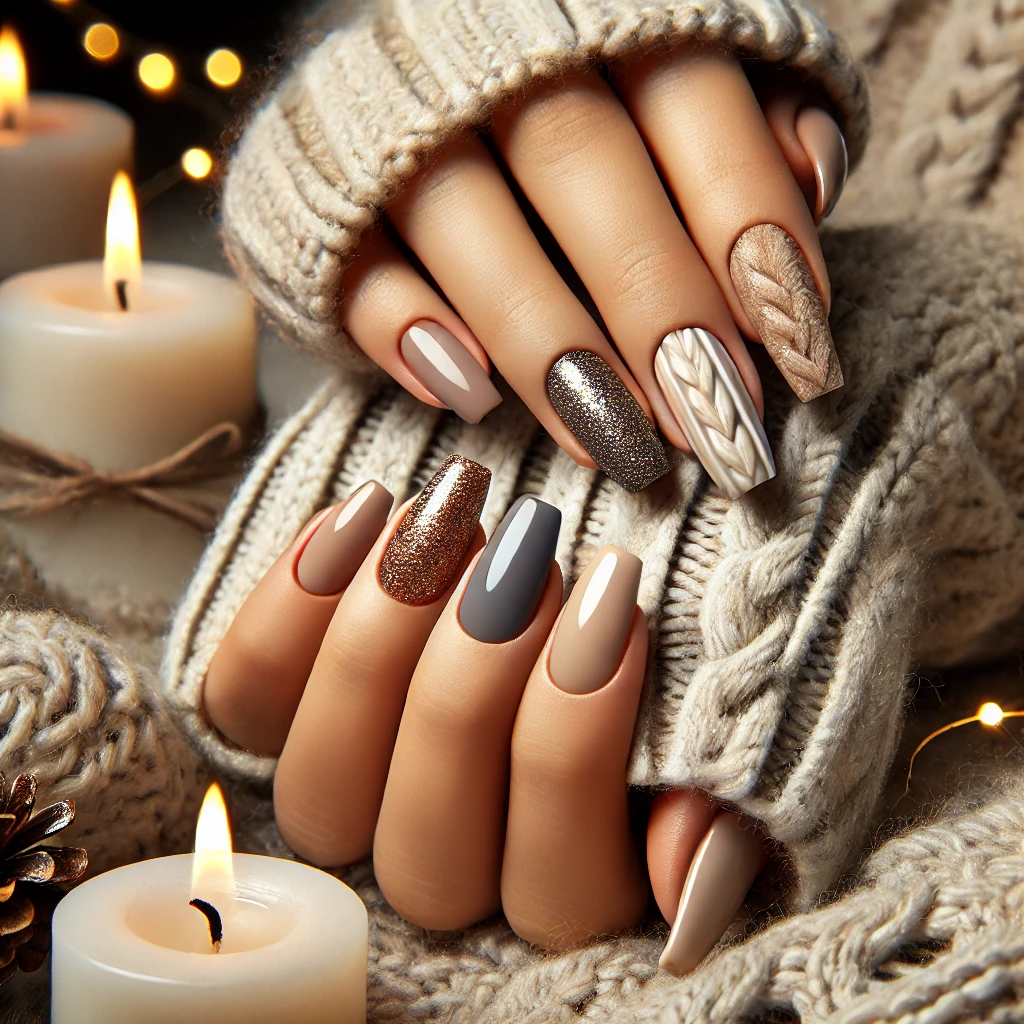  Cozy Sweater Nail Designs- Nail Ideas